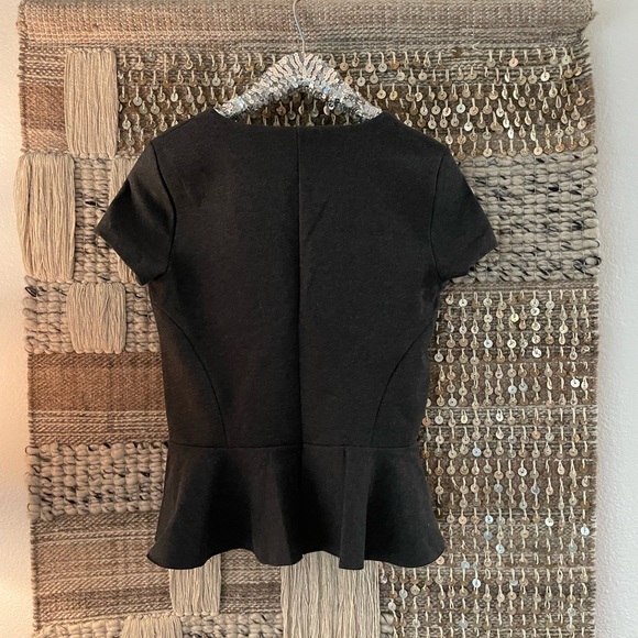 🩶 NWT J Crew ponte top charcoal gray sz XS 🩶 - Picture 8 of 9
